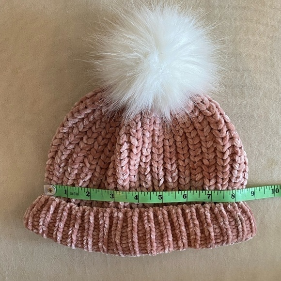 GARAGE pink chunky knit pompom hat O/S - Picture 7 of 7
